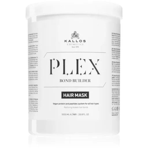 Kallos Plex Hair Mask regenerační maska pro poškozené, chemicky ošetřené vlasy 1000 ml