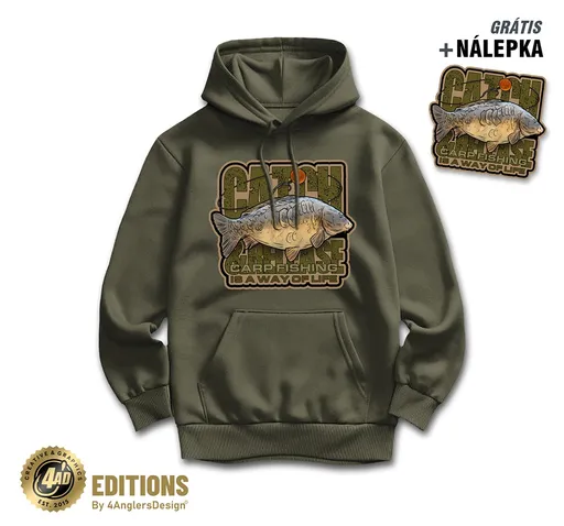 4anglersdesign mikina catch and release is a way of life - xxxl