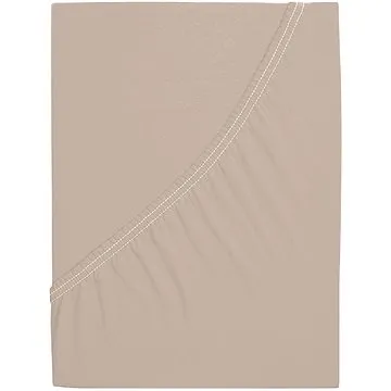 B.E.S. - Petrovice, s.r.o. Prostěradlo Jersey česaná bavlna MAKO - Kávová 140 - 160 × 200 (2-010-0416)