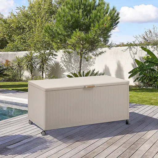 DEOKORK Venkovní úložný box 182 x 89 x 78 cm (ivory)