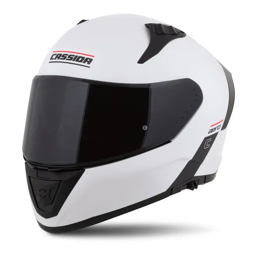 Moto přilba Cassida Aero Solid bílá/černá XXL (63-64)