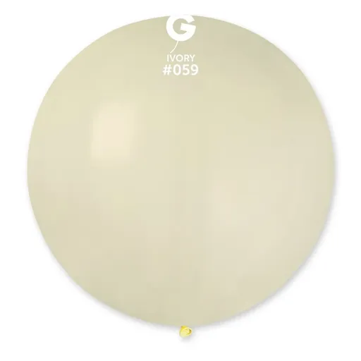 Svet balonku Kulatý pastelový balónek 80 cm slonová kost