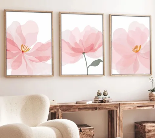 Dekorativní rámovaný obraz z MDF (3 kusy) Huhu192 - 70 x 50