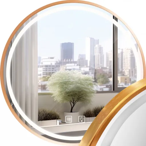 REA Zrcadlo LED 60cm MMJ BRUSH ROSE GOLD HOM-05506