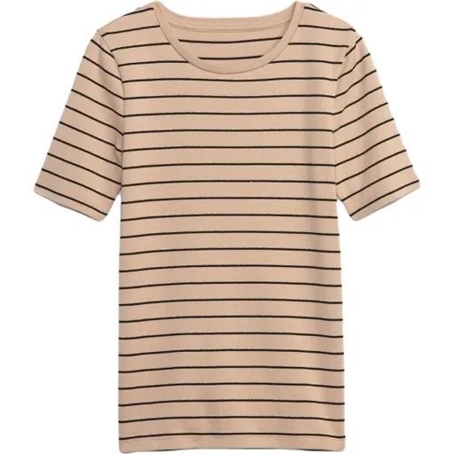 GAP SS MOD CREW SHINE Dámské tričko, béžová, velikost