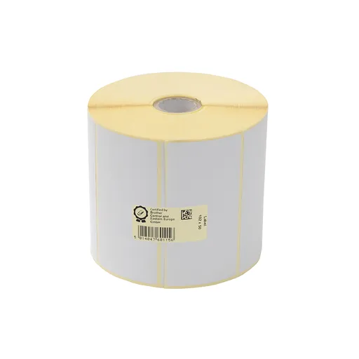 Brother LCE1E050102127P, 102mm x 50mm, originální bílé papírové štítky, 1700 etiket