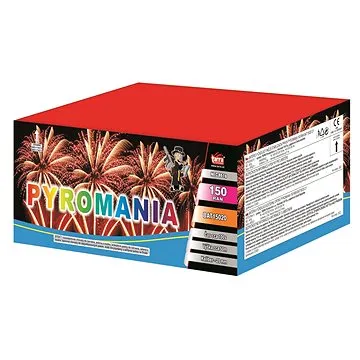 Ohňostroj - baterie výmetnic pyromania 150 ran  (8595596312320)