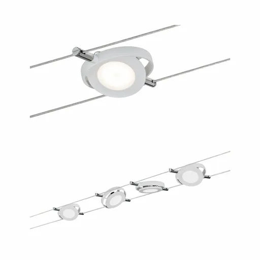 Paulmann Wire lankový systém Sada MacRound LED 4x4W Matně bílá 941.05 P 94105