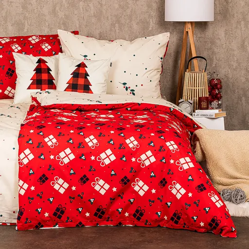 4Home Vánoční bavlněné povlečení Christmas joy , 140 x 200 cm, 70 x 90 cm