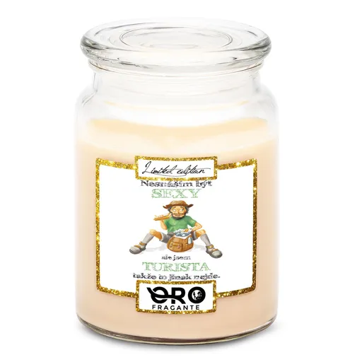 Svíčka Sexy turista (Vůně svíčky: Vanilka)