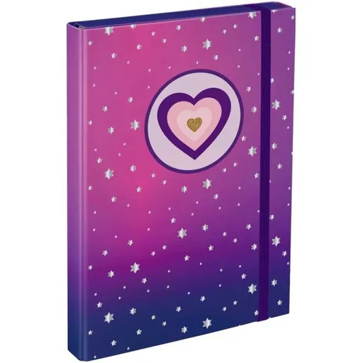 BAAGL SRDCE Desky na školní sešity A4, fialová, velikost