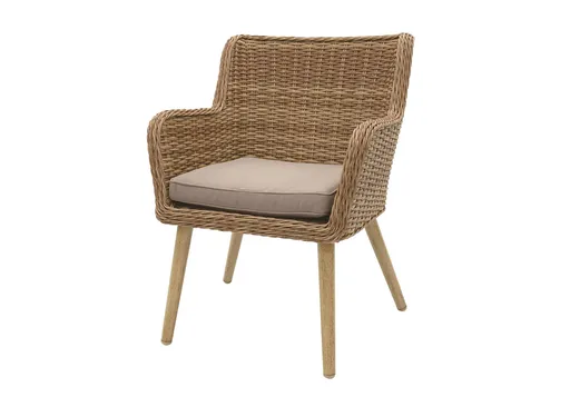 Zahradní ratanové jídelní křeslo MALIBU (béžovo-hnědá)