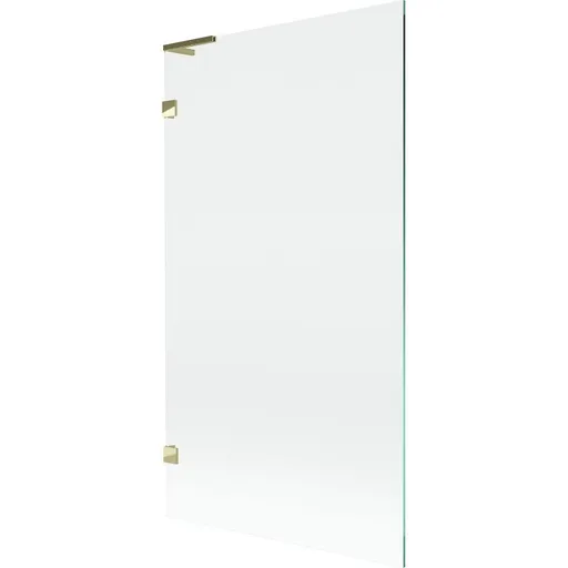 MEXEN/S Lunar L vanová zástěna FIX 100 x 150, transparent, zlatá 897L-100-000-50-00