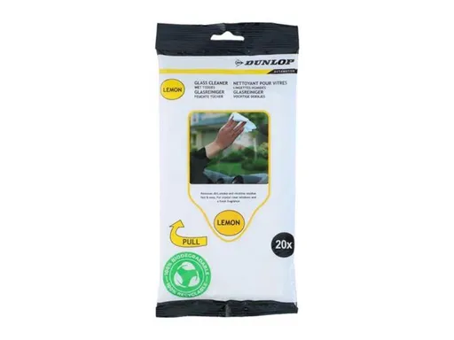 Vlhčené ubrousky na sklo DUNLOP Lemon 20ks