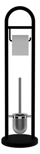 RIDDER JUNDAH stojan s držákem na toaletní papír a WC štětkou, černá 11123110