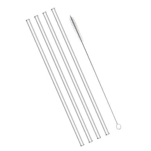 Sada náhradních brček pro termohrnky s čistícím kartáčkem – 4 ks