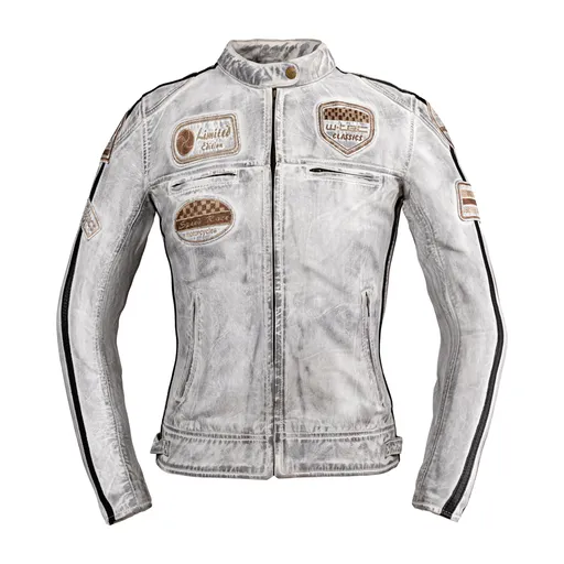 Dámská kožená moto bunda W-TEC Sheawen Lady White New bílá XL
