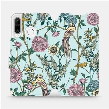 Flipové pouzdro na mobil Huawei P30 Lite - MX07S Ptáčci v trní (5903516023110)