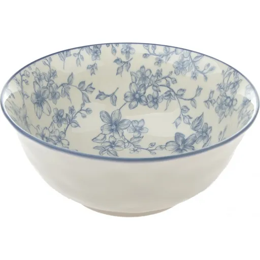 Keramická servírovací mísa Něžné kvítí 20 cm, modrá
