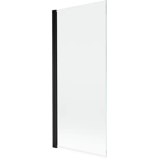 MEXEN MIST vanová zástěna 80x150 cm 6mm 1-s, černá, čirá 8A9-080-001-70-00