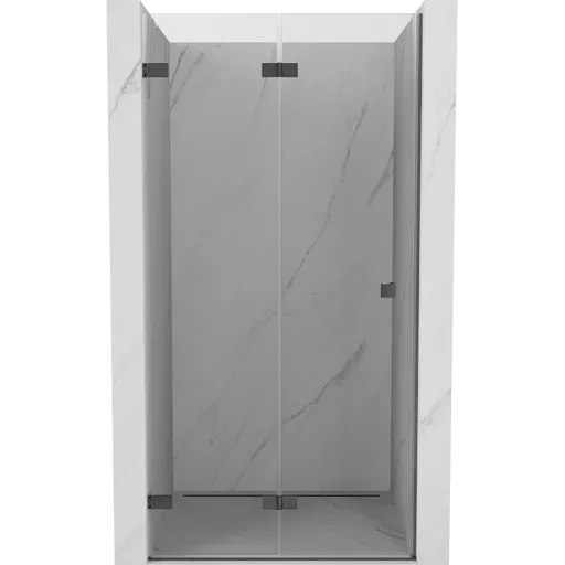 MEXEN/S Lunar-F skládací sprchové dveře levé 85, transparent, grafit kartáčovaná 836-085-000-66-00-L