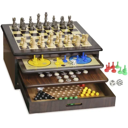 Dřevěná sada her 10 v 1