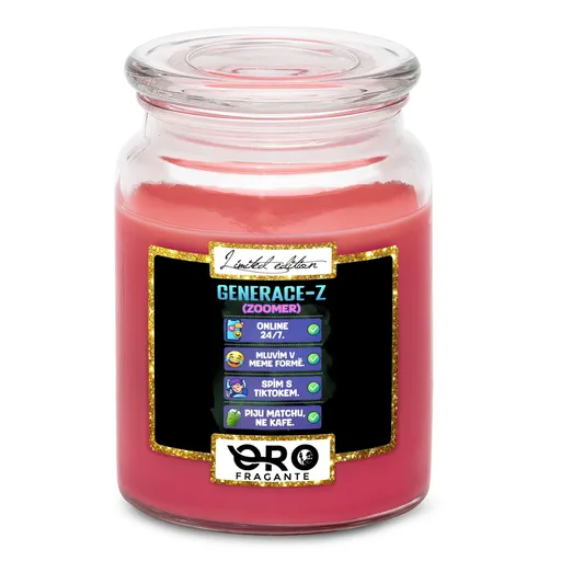 Svíčka Generace Z – nastavení (Vůně svíčky: Višně v čokoládě)