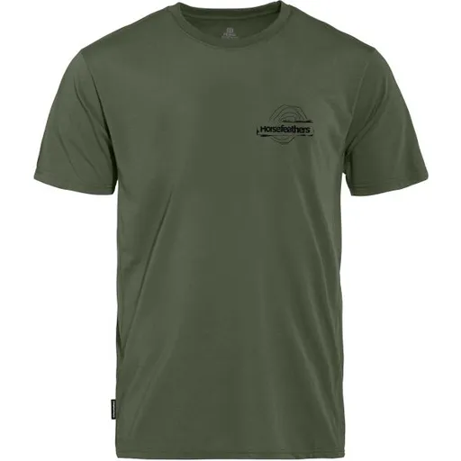 Horsefeathers SHANK Pánské tričko, tmavě zelená, velikost