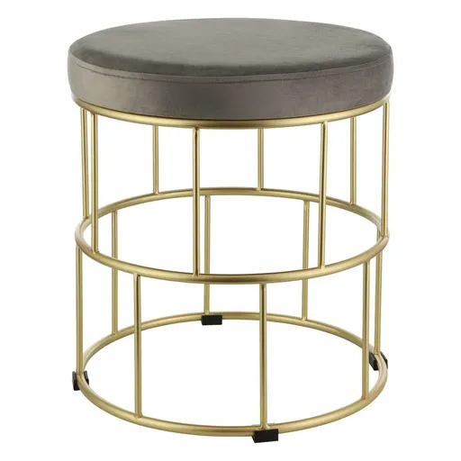 Eglo LIVING Taburet šedá/zlatá 2 ks MASHIKE 424017