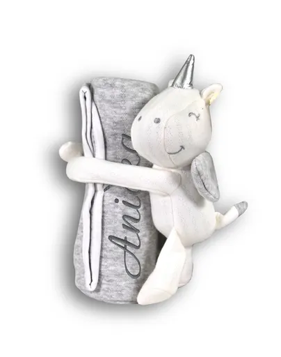 Jednorožec s dekou s výšivkou