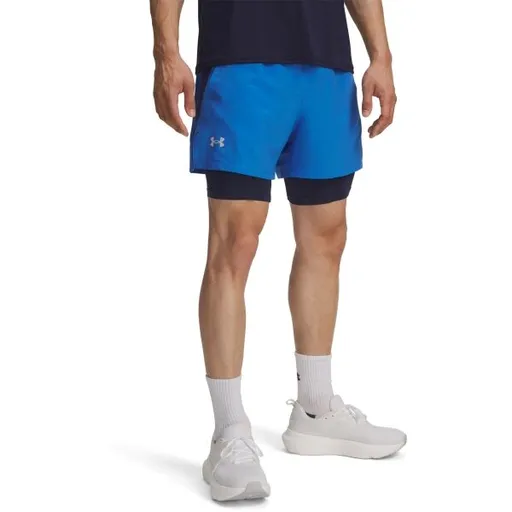 Under Armour LAUNCH 5 2-IN-1 Pánské kraťasy, modrá, velikost