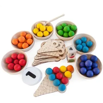 Ulanik Montessori dřevěná hračka “Sweet counting. Big” (4680136750954)