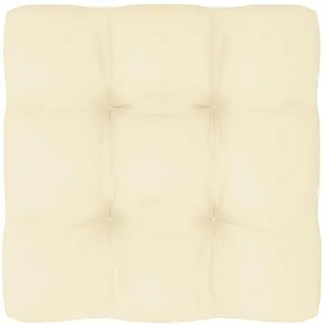 Poduška na pohovku z palet krémová 60 x 60 x 12 cm (314379)