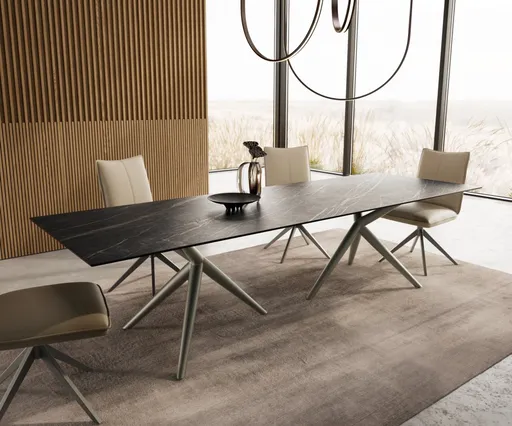 Jídelní stůl Edge 300x100 keramický Laminam®Noir Desir hnědý