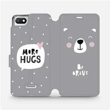 Flipové pouzdro na mobil Xiaomi Redmi 6A - MH06P Be brave - more hugs (5903226743544)