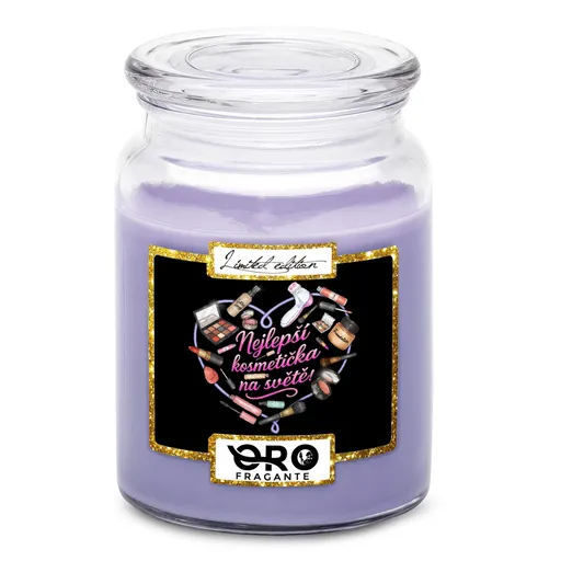 Svíčka Nejlepší kosmetička (Vůně svíčky: Levandule)