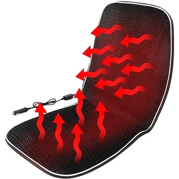 COMPASS Potah sedadla vyhřívaný s termostatem 12V BLACK MAGIC (8591686041255)