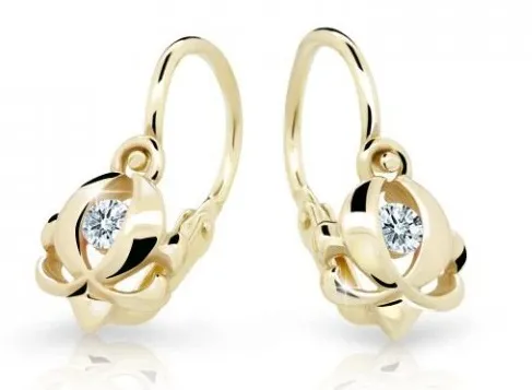 Cutie Diamonds Dětské náušnice ze žlutého zlata s diamanty C2218-10-10-X-1-D