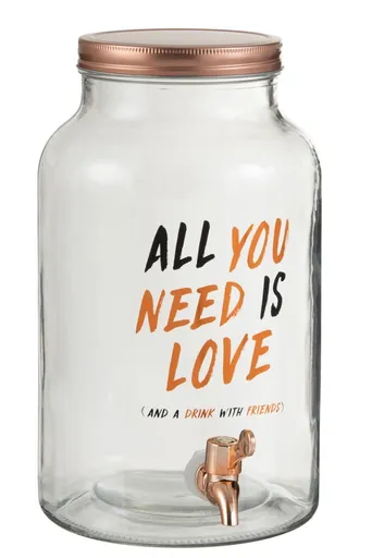 Nádoba na nápoje s kohoutkem Love - 17*24*31cm J-Line by Jolipa