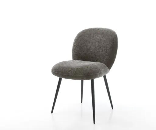 Jídelní židle Nube-Flex bouclé měkký tmavě béžová 4-nohá zúžená