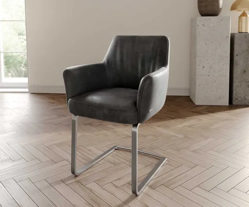 Jídelní židle Xana-Flex s područkami konzolová podnož plochá