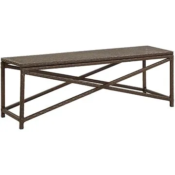 Zahradní lavice 120 cm polyratan hnědá (46212)