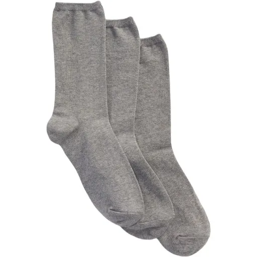 GAP BAS CREW 3PK Dámské ponožky, šedá, velikost UNI