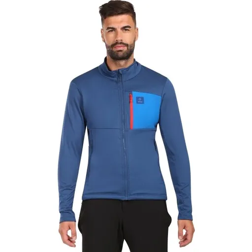 KILPI ERIN Pánská fleecová mikina, tmavě modrá, velikost XXXL