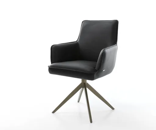 Jídelní židle Heira-Flex s područkami křížová podnož široká kov