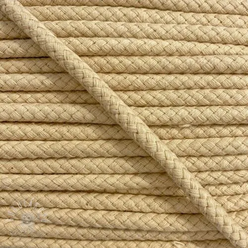 Bavlněná šňůra 8 mm light yellow