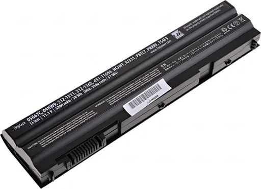 Baterie T6 Power Dell Latitude E6420, E6430, E6520, E6530, E5420, E5430, E5520, 5200mAh, 58Wh, 6cell
