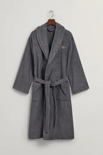 ŽUPAN GANT ARCHIVE SHIELD TERRY ROBE ANCHOR GREY