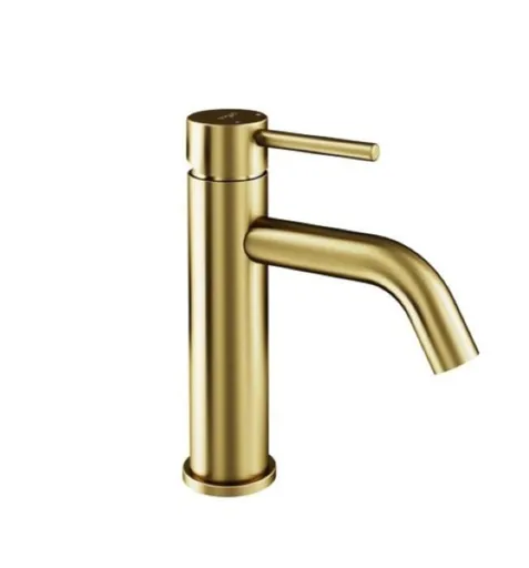 BESCO Stojánková umyvadlová baterie VEO II zlatá broušená BABUVIIBZ