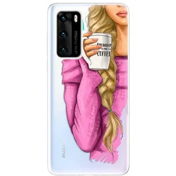 iSaprio My Coffe and Blond Girl pro Huawei P40 (coffblon-TPU3_P40)
